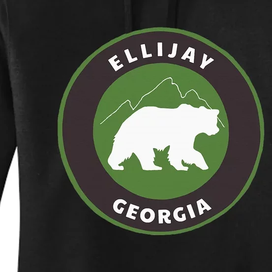 Ellijay Georgia Outdoors Ga Bear Mountains Badge Women's Pullover Hoodie