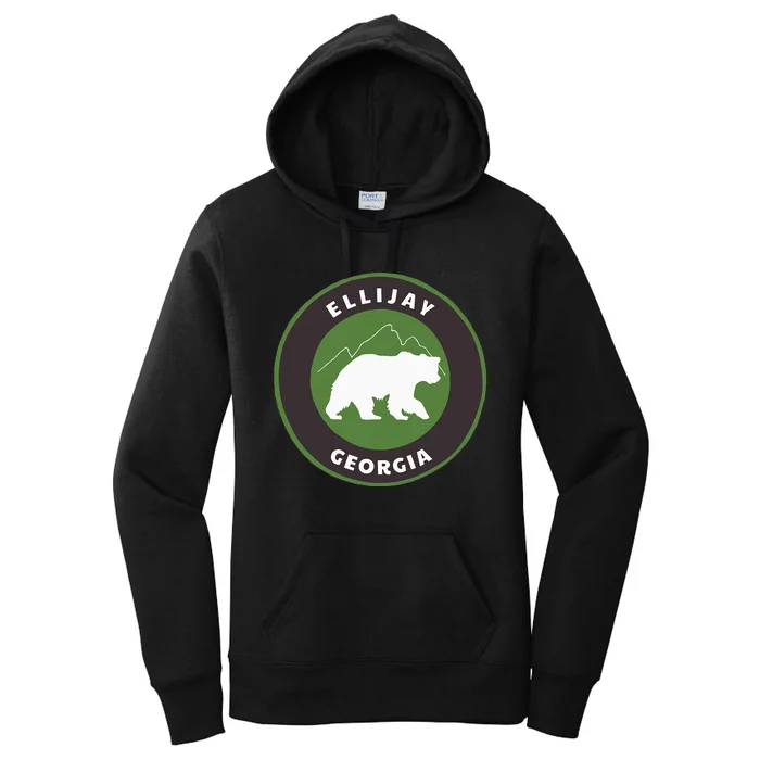 Ellijay Georgia Outdoors Ga Bear Mountains Badge Women's Pullover Hoodie