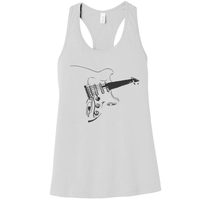 Electric Guitar Player Women's Racerback Tank