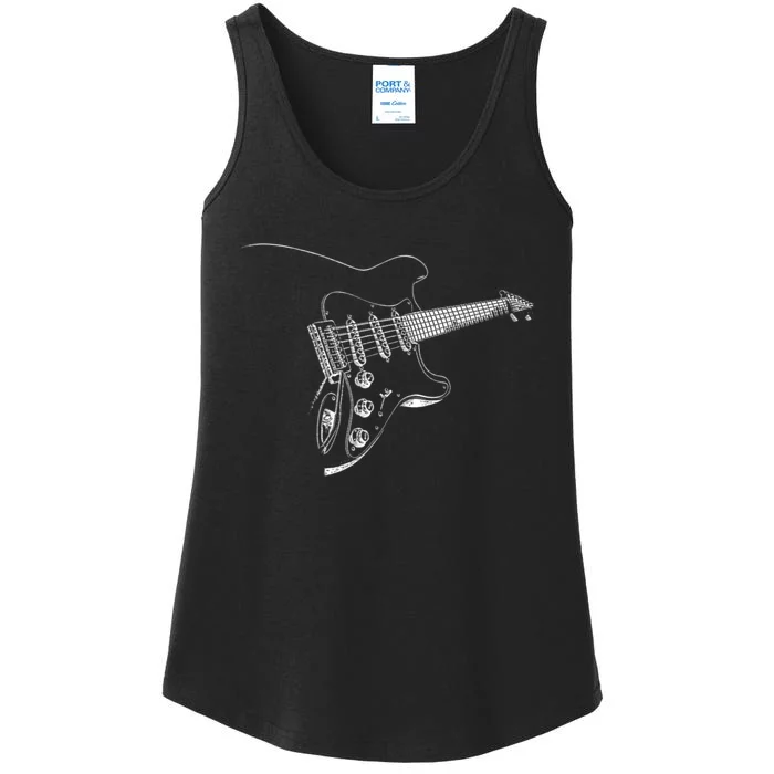 Electric Guitar Player Gift Ladies Essential Tank