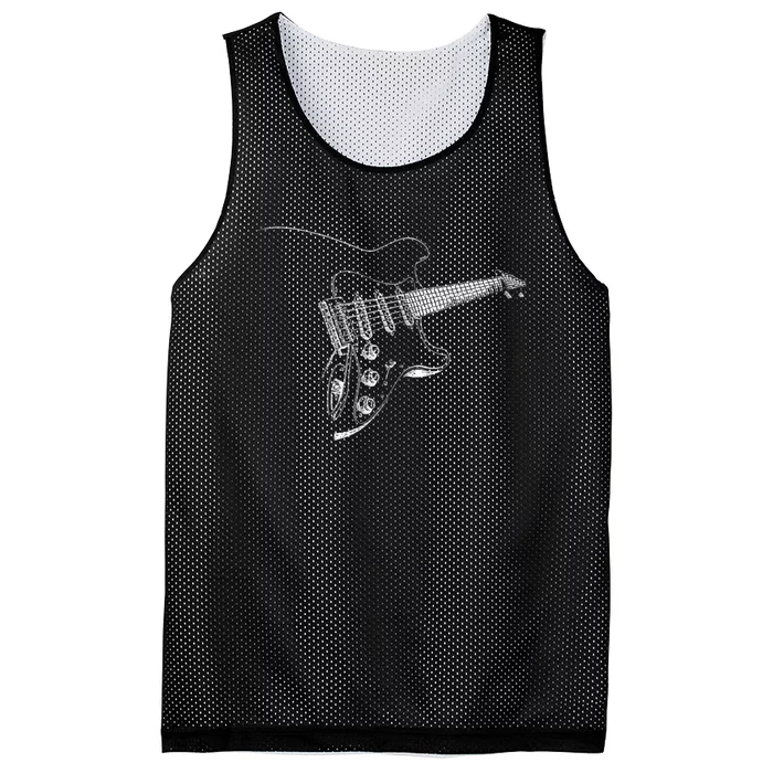 Electric Guitar Player Gift Mesh Reversible Basketball Jersey Tank