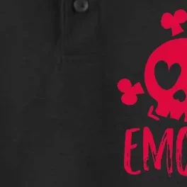 Emo Girl Pink Skull Emo Goth Music Ns Emotional Dry Zone Grid Performance Polo