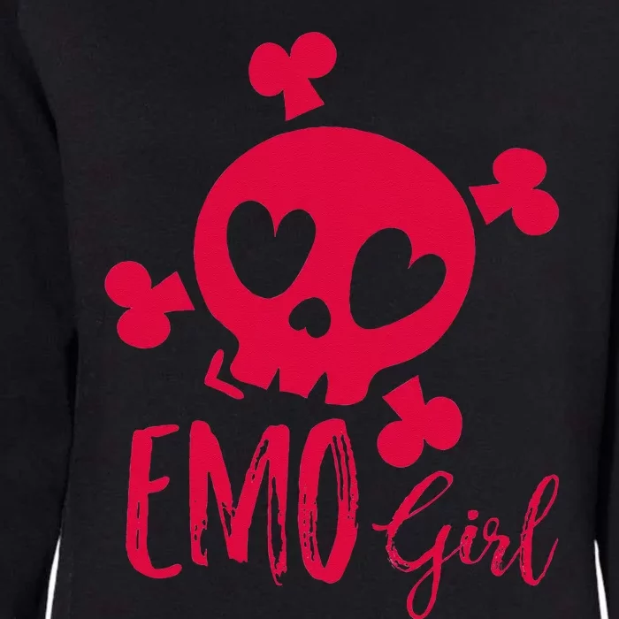 Emo Girl Pink Skull Emo Goth Music Ns Emotional Womens California Wash Sweatshirt