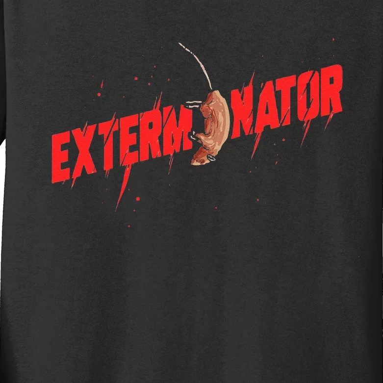 Exterminator Gift Pest Controller Mice or Bed Bug Control Kids Long Sleeve Shirt