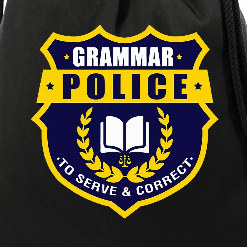 English Grammar Police Drawstring Bag