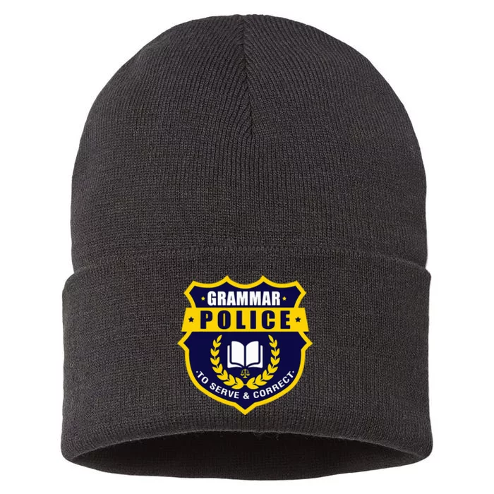 English Grammar Police Sustainable Knit Beanie