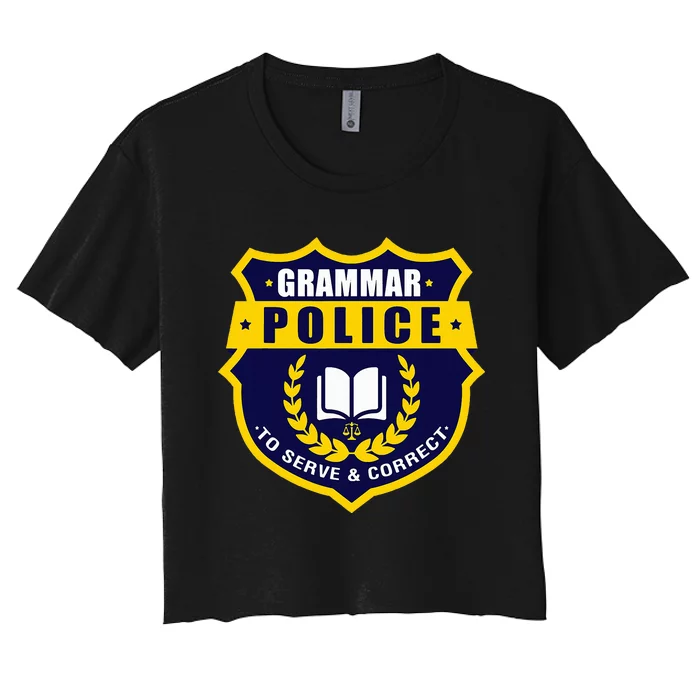 English Grammar Police Women's Crop Top Tee