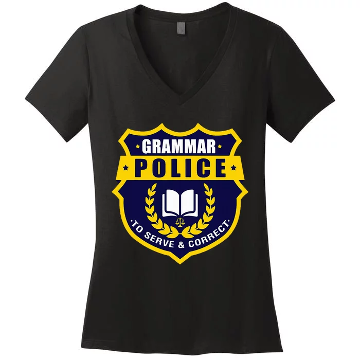 English Grammar Police Women's V-Neck T-Shirt