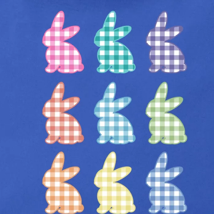 Easter Gift Plaid Easter Bunny Gingham Great Gift Zip Tote Bag