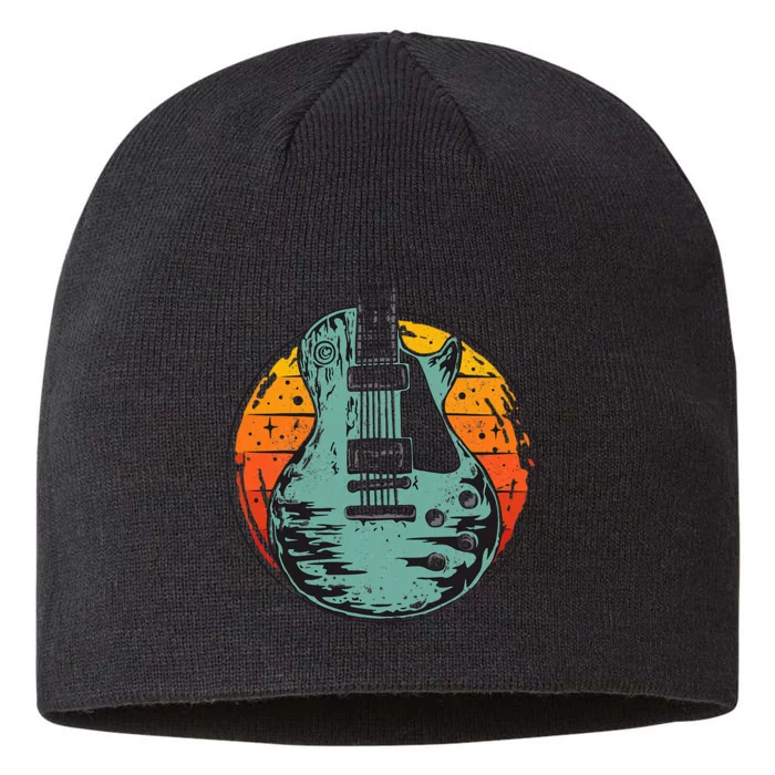 Electric Guitar Retro Sunset 8 1/2in Sustainable Knit Beanie