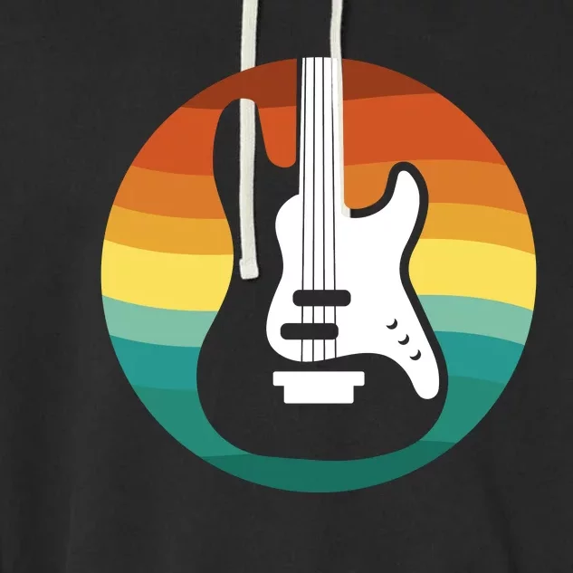 Electric Guitar Retro Sunset Garment-Dyed Fleece Hoodie