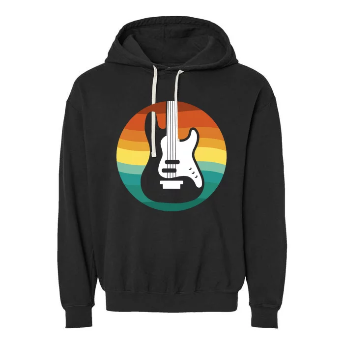 Electric Guitar Retro Sunset Garment-Dyed Fleece Hoodie