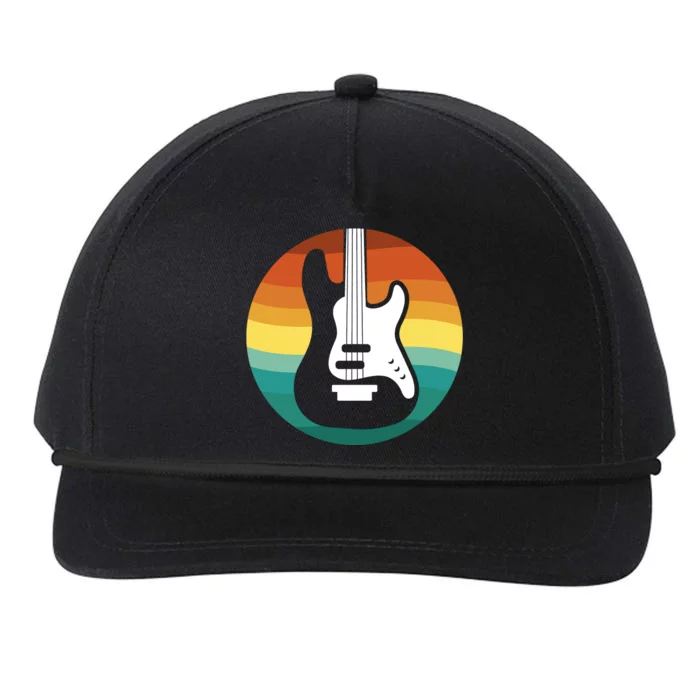 Electric Guitar Retro Sunset Snapback Five-Panel Rope Hat