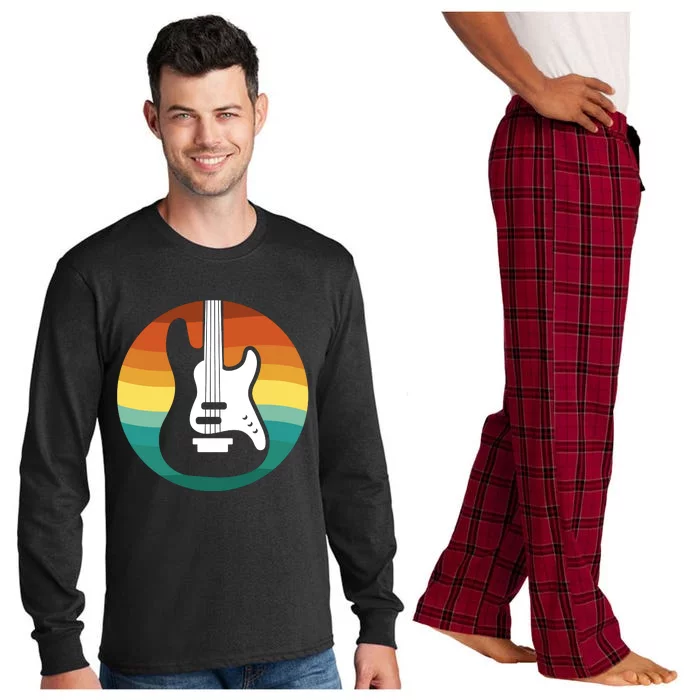 Electric Guitar Retro Sunset Long Sleeve Pajama Set