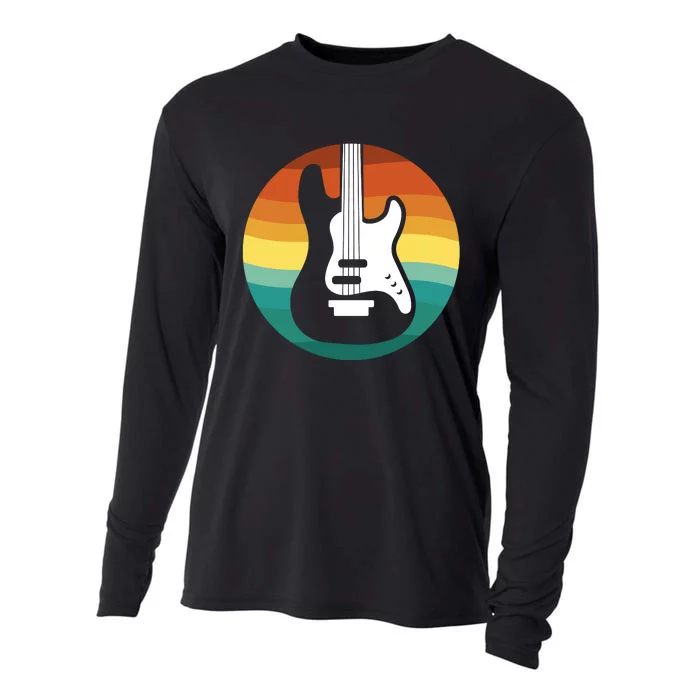 Electric Guitar Retro Sunset Cooling Performance Long Sleeve Crew