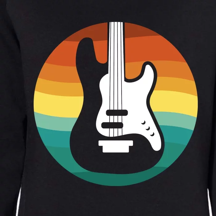 Electric Guitar Retro Sunset Womens California Wash Sweatshirt