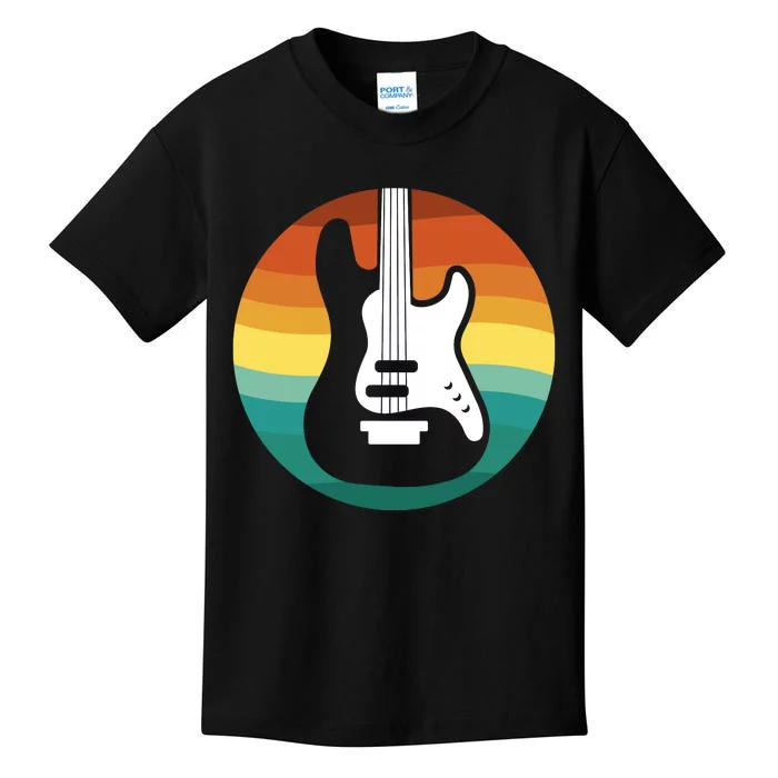 Electric Guitar Retro Sunset Kids T-Shirt