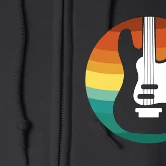 Electric Guitar Retro Sunset Full Zip Hoodie