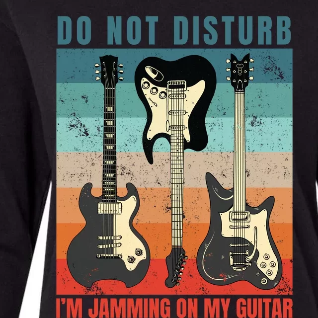 Electric Guitars Retro Sunset Womens Cotton Relaxed Long Sleeve T-Shirt