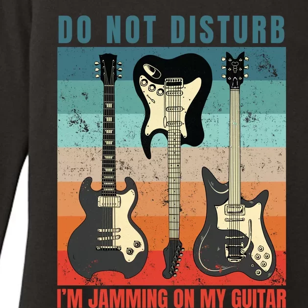 Electric Guitars Retro Sunset Womens CVC Long Sleeve Shirt