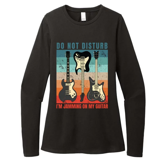 Electric Guitars Retro Sunset Womens CVC Long Sleeve Shirt