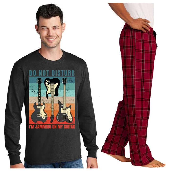 Electric Guitars Retro Sunset Long Sleeve Pajama Set