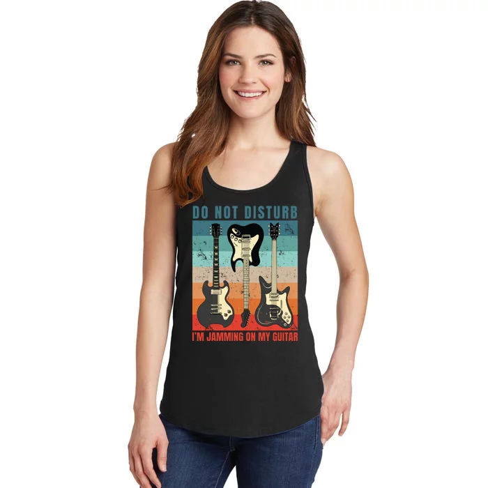 Electric Guitars Retro Sunset Ladies Essential Tank