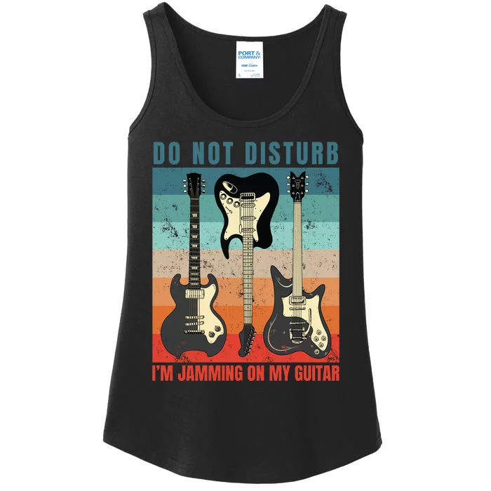 Electric Guitars Retro Sunset Ladies Essential Tank