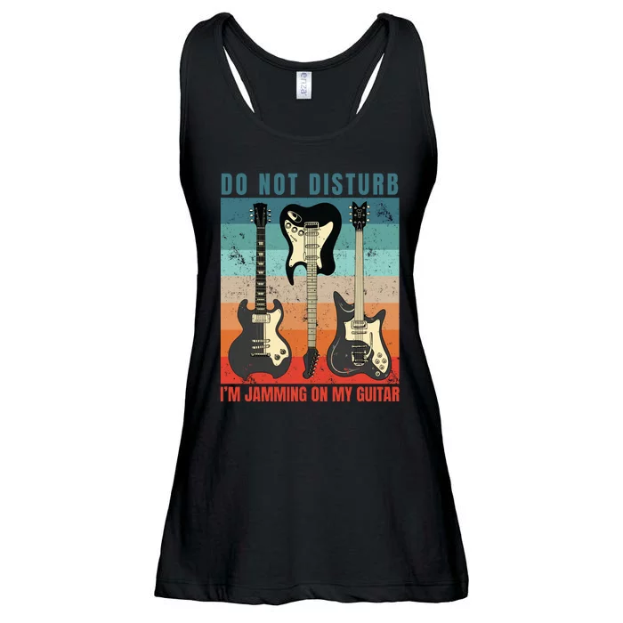 Electric Guitars Retro Sunset Ladies Essential Flowy Tank