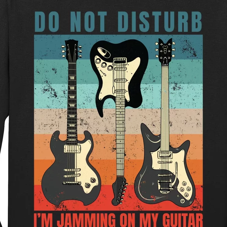 Electric Guitars Retro Sunset Tall Long Sleeve T-Shirt