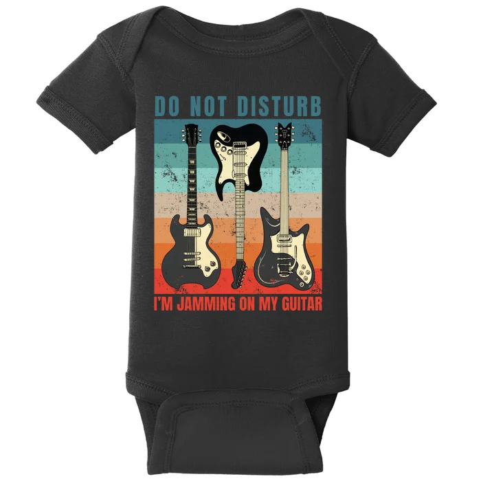 Electric Guitars Retro Sunset Baby Bodysuit