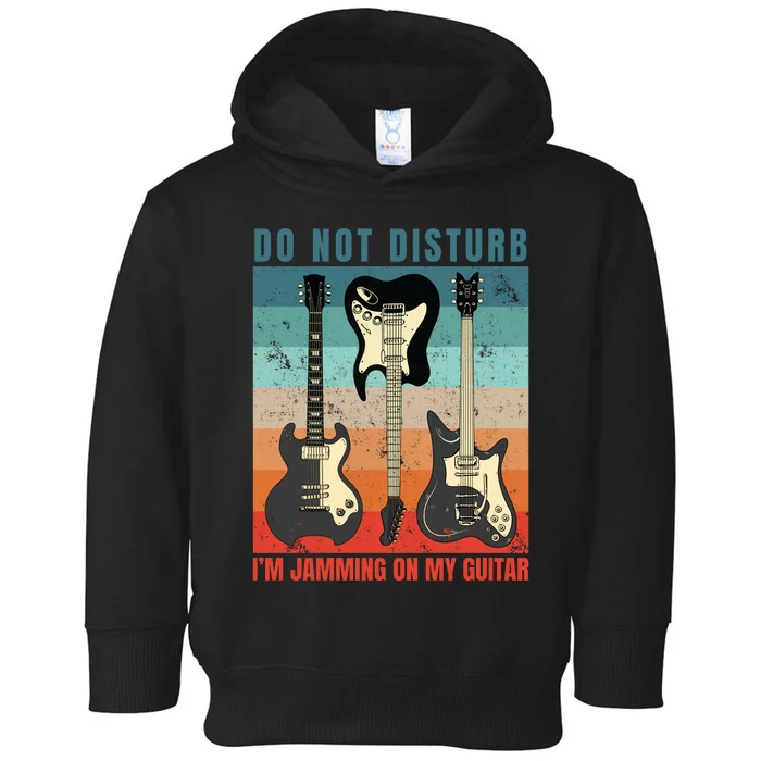 Electric Guitars Retro Sunset Toddler Hoodie