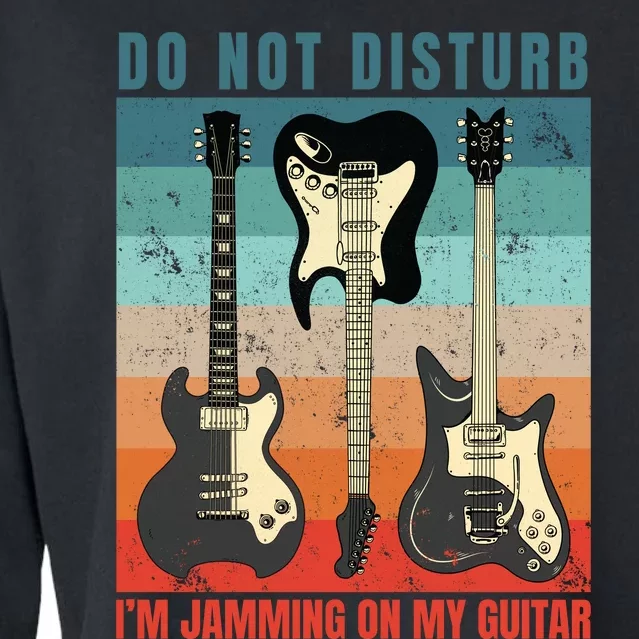 Electric Guitars Retro Sunset Cropped Pullover Crew