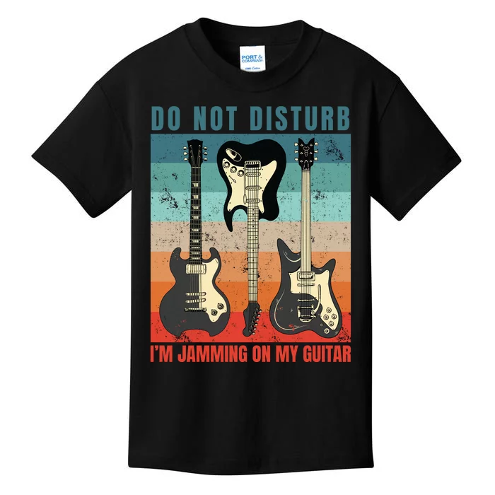 Electric Guitars Retro Sunset Kids T-Shirt