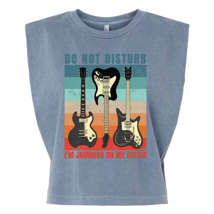 Electric Guitars Retro Sunset Garment-Dyed Women's Muscle Tee