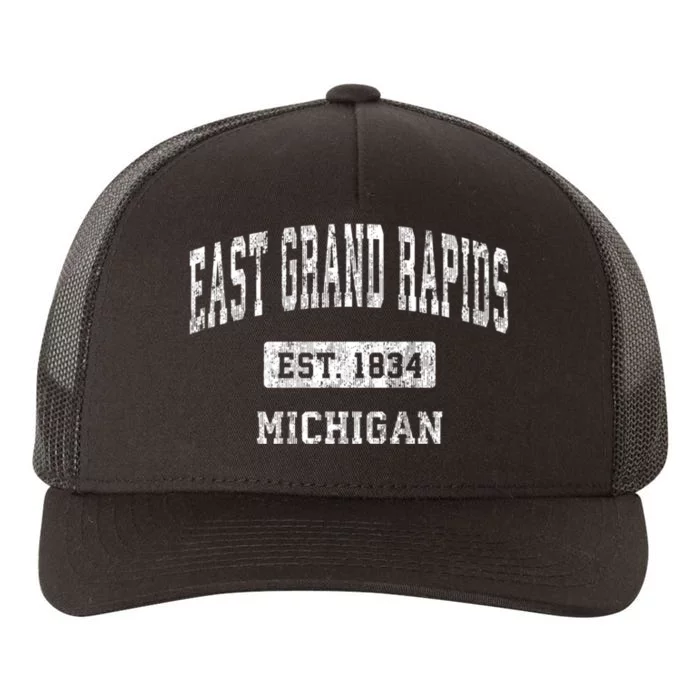 East Grand Rapids Michigan Mi Vintage Established Sports Design Yupoong Adult 5-Panel Trucker Hat