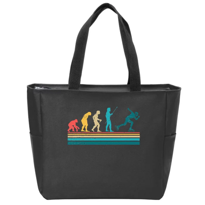 Evolution Graphic Roller Skates Roller Skating Inline Skates Zip Tote Bag