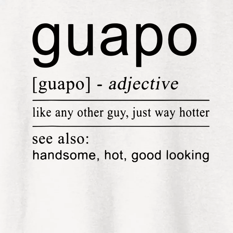 El Guapo Spanish Design For Spanish Gifts Women's Crop Top Tee