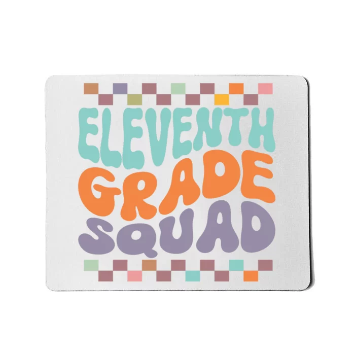 Eleventh Grade Squad Retro Groovy Happy First Day Of School Gift Mousepad