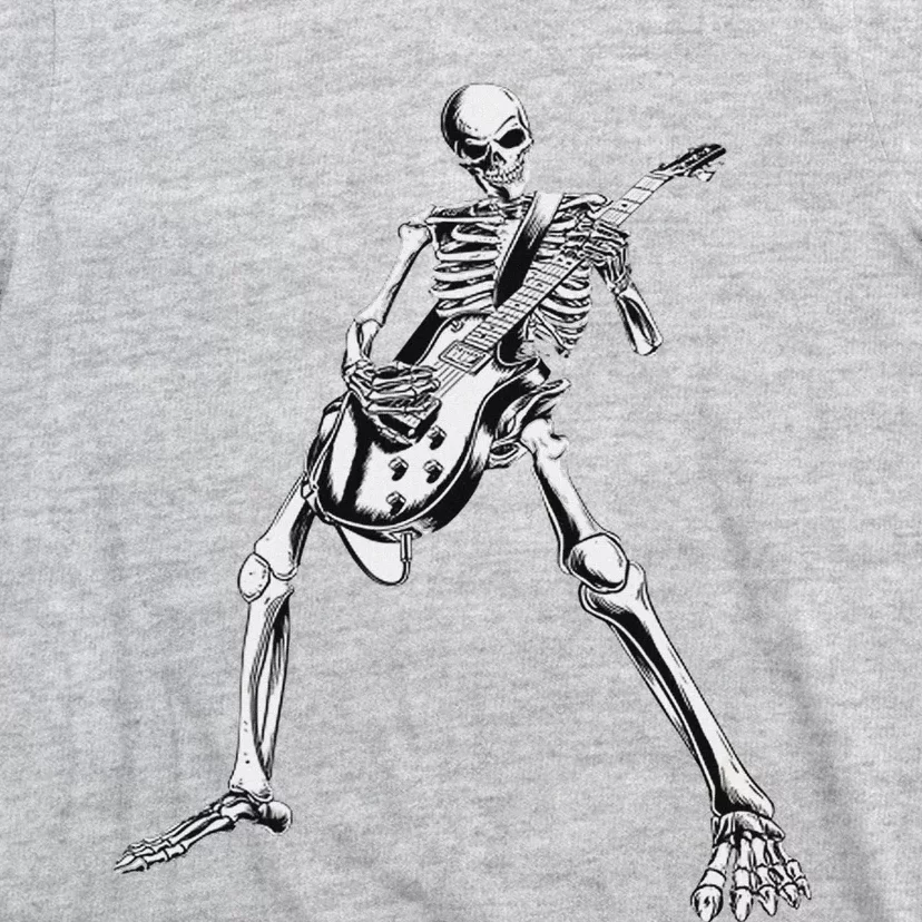 Eagerlys Guitar Skull Skeleton Playing Guitar T-Shirt