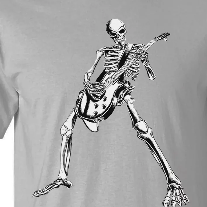 Eagerlys Guitar Skull Skeleton Playing Guitar Tall T-Shirt