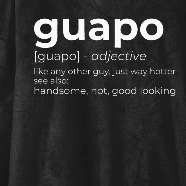 El Guapo Spanish Speakers Text Design Spanish Guapo Hooded Wearable Blanket