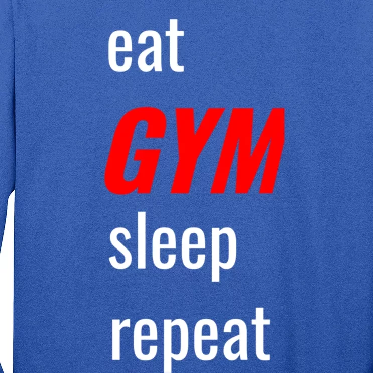 Eat Gym Sleep Repeat Workout Funny Fitness Cute Gift Long Sleeve Shirt