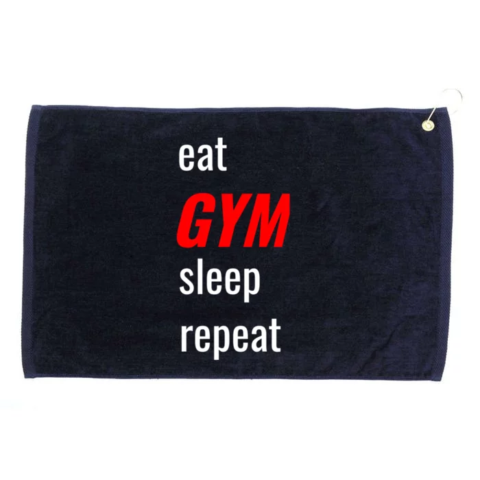 Eat Gym Sleep Repeat Workout Funny Fitness Cute Gift Grommeted Golf Towel