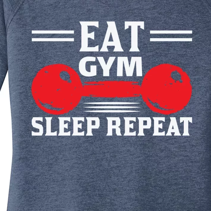 Eat Gym Sleep Repeat Gym Workout Gift Women's Perfect Tri Tunic Long Sleeve Shirt