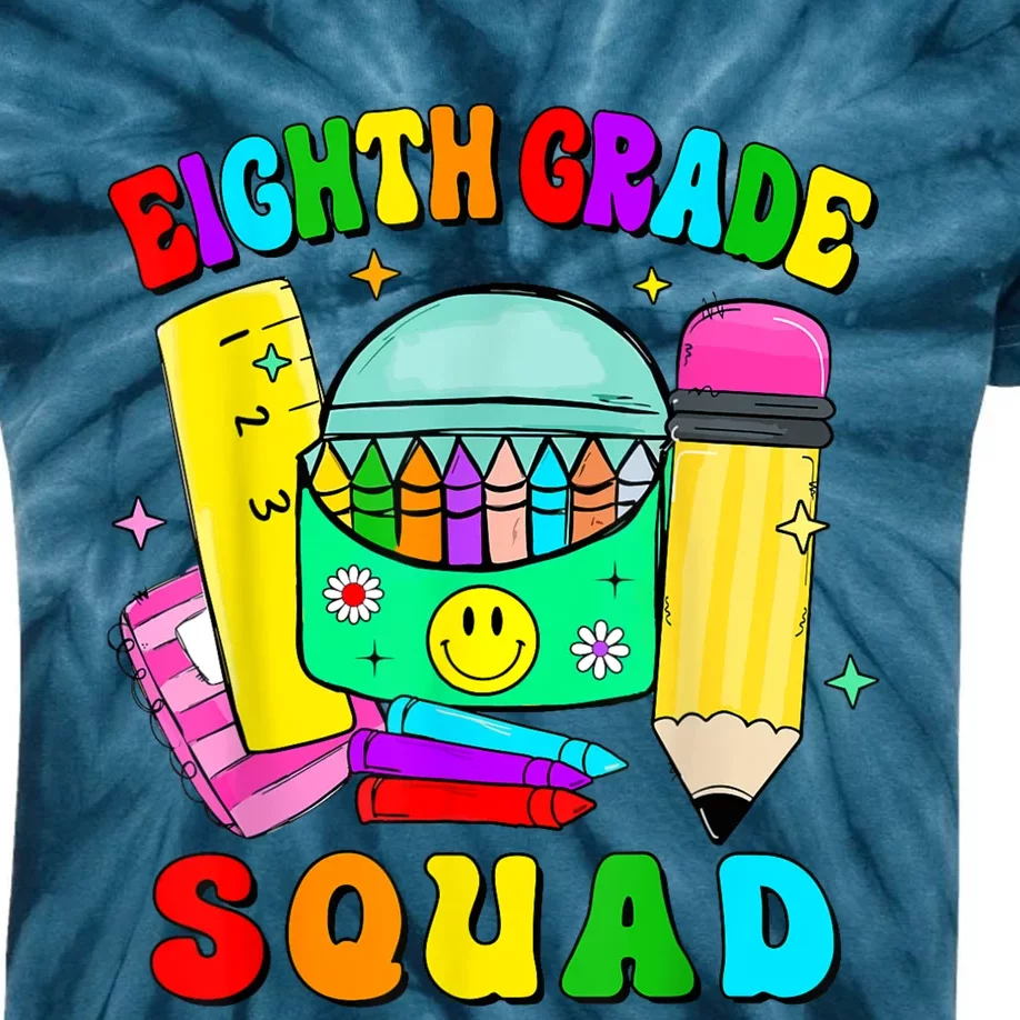 Eighth Grade Squad 8th Grade Team Back To School Boy Girl Kids Tie-Dye T-Shirt