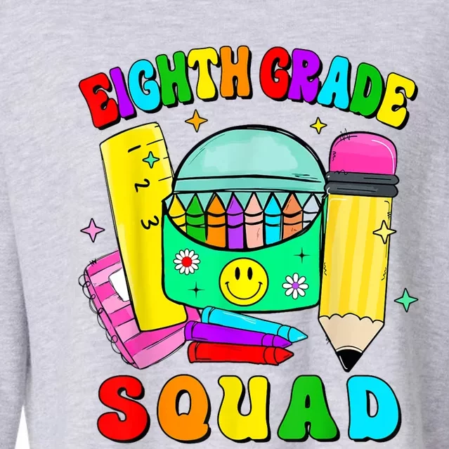 Eighth Grade Squad 8th Grade Team Back To School Boy Girl Cropped Pullover Crew