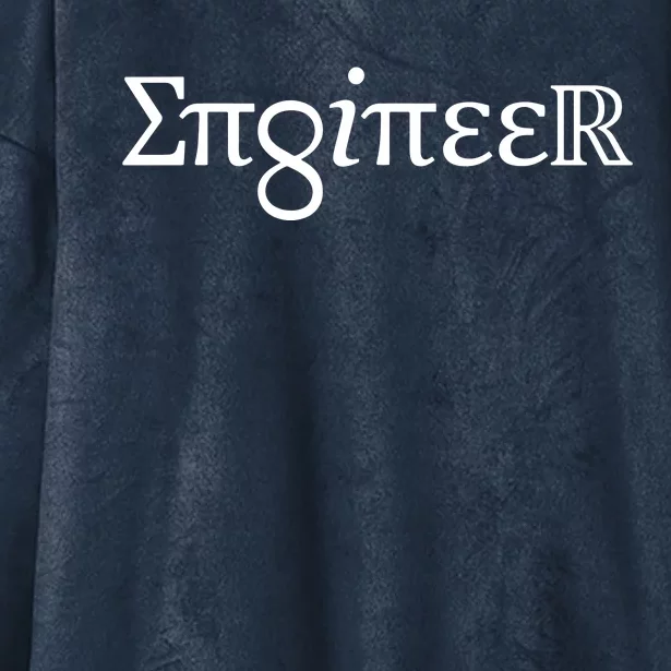 ENGINEER Gift Spelled Out In Symbols Engineering Hooded Wearable Blanket