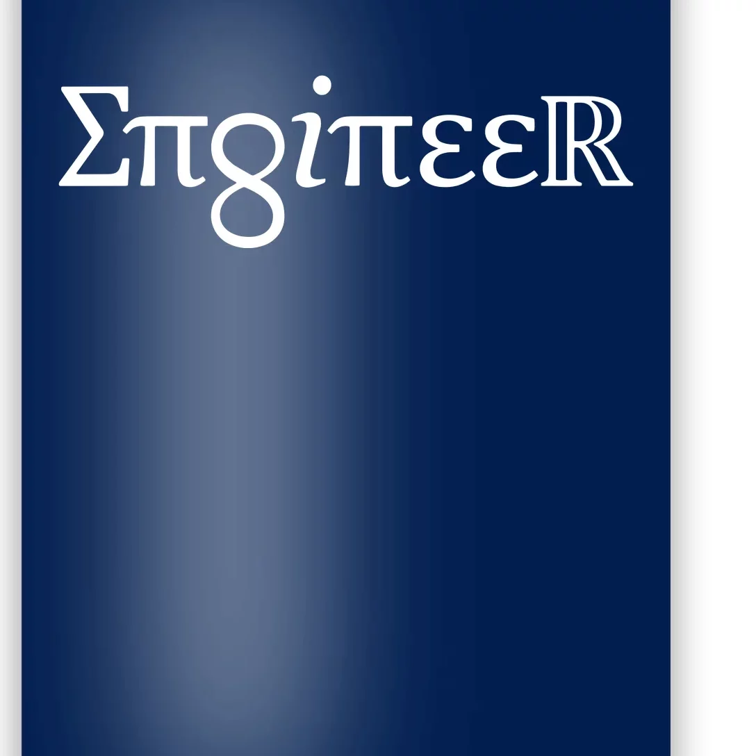 ENGINEER Gift Spelled Out In Symbols Engineering Poster