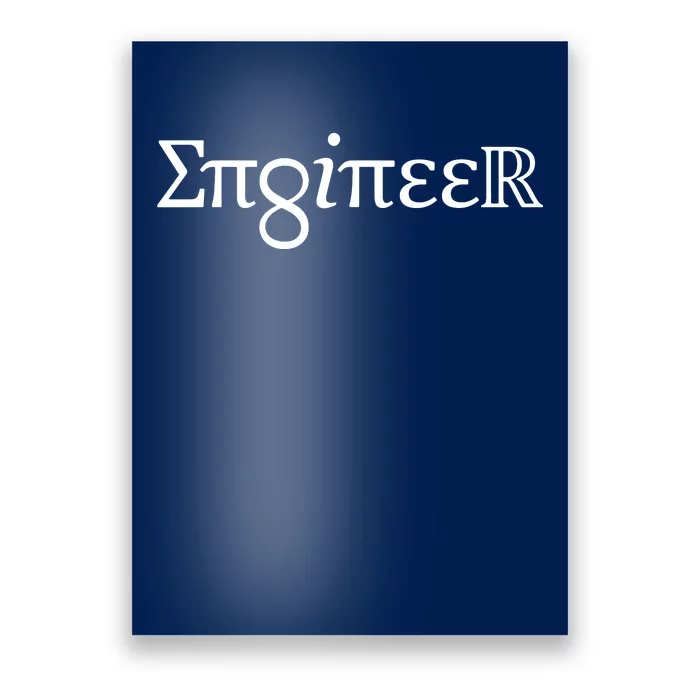 ENGINEER Gift Spelled Out In Symbols Engineering Poster